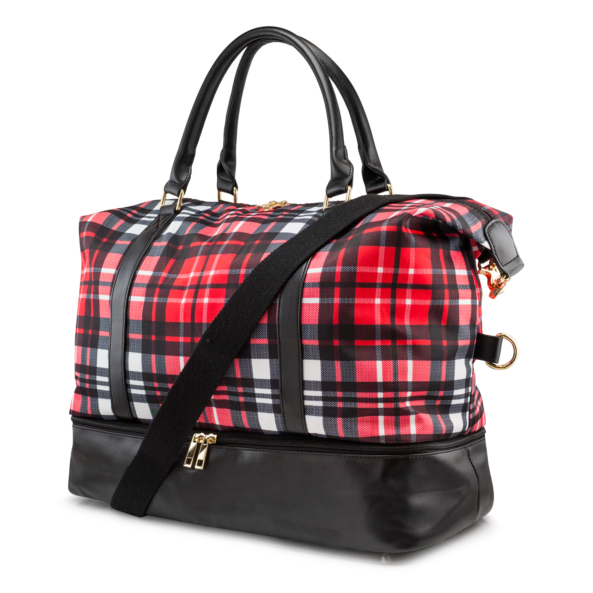 Weekender bag with luggage clearance sleeve