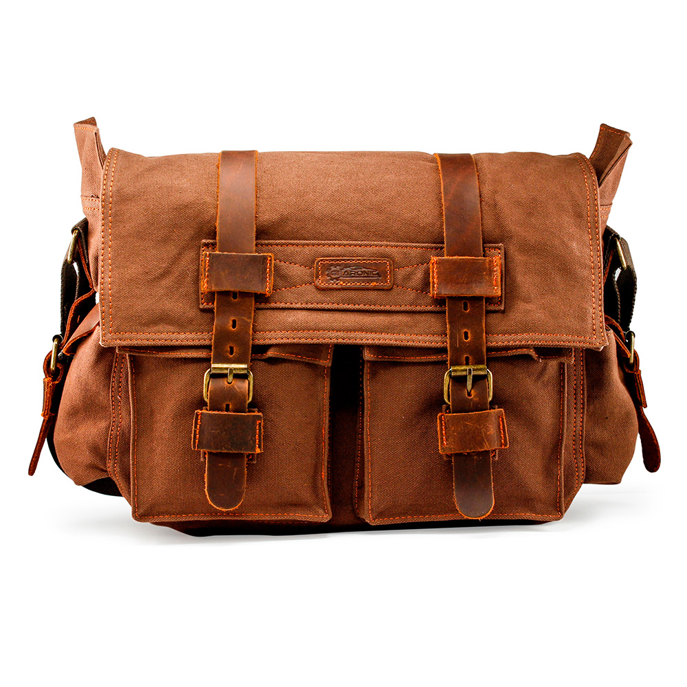 Men Messenger Bag School Shoulder Canvas Vintage Crossbody